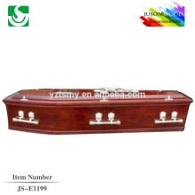 red wood selected european style flat coffin